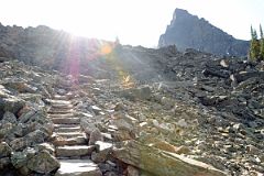 14 Hiking Up Lake Oesa Trail With Mount Huber Behind At Lake O-Hara Morning.jpg